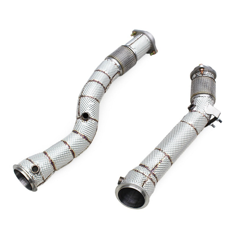 MBS S58 F97/F98 Catless Heatshield Downpipes - F97 X3M F98 X4M